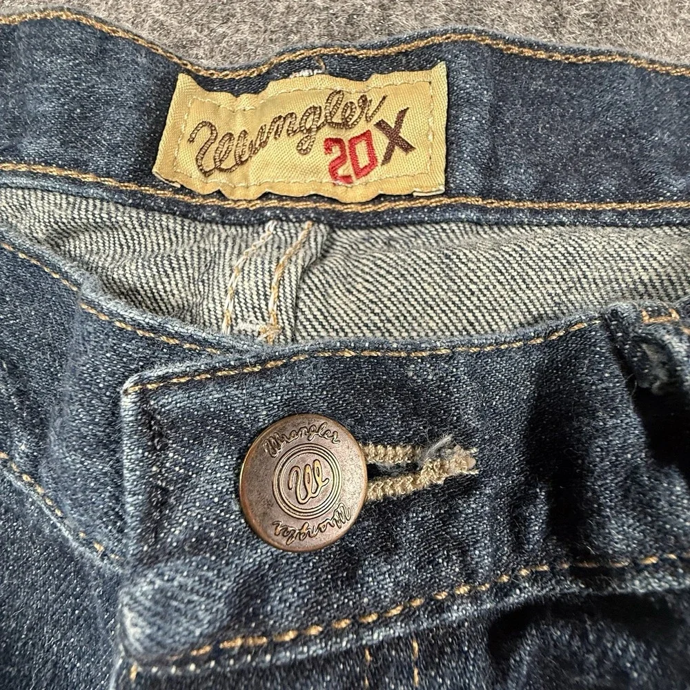 Wrangler 20X Jeans Mens 34x34 Blue Straight Leg Dark Wash Western Denim Pants
